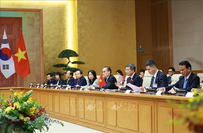 Thủ tướng Lê Minh Hưng hội kiến Tổng thống Hàn Quốc Lee Jae Myung Thủ tướng Lê Minh Hưng hội kiến Tổng thống Hàn Quốc Lee Jae Myung