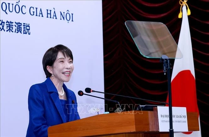 Thủ tướng Nhật Bản Takaichi Sanae phát biểu chính sách tại Đại học Quốc gia Hà Nội Thủ tướng Nhật Bản Takaichi Sanae phát biểu chính sách tại Đại học Quốc gia Hà Nội