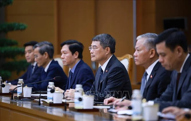 Thủ tướng tiếp Đoàn đại biểu Ban Tổ chức Trung ương Đảng Nhân dân Cách mạng Lào Thủ tướng tiếp Đoàn đại biểu Ban Tổ chức Trung ương Đảng Nhân dân Cách mạng Lào