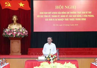 Thường trực Ban Bí thư chủ trì Hội nghị giao ban Quý I/2026
