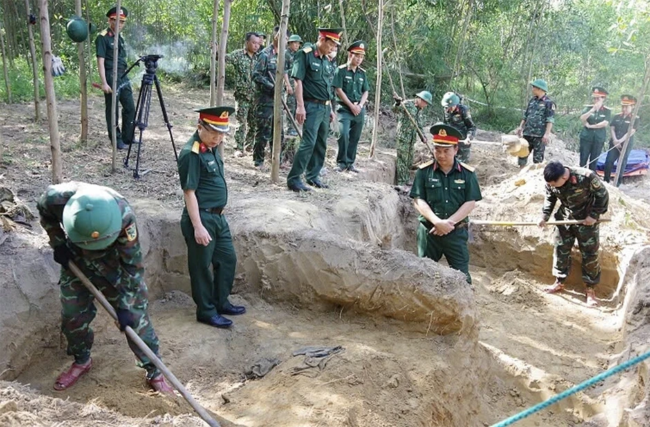 Tìm thấy ba hài cốt liệt sĩ tại Câu Nhi