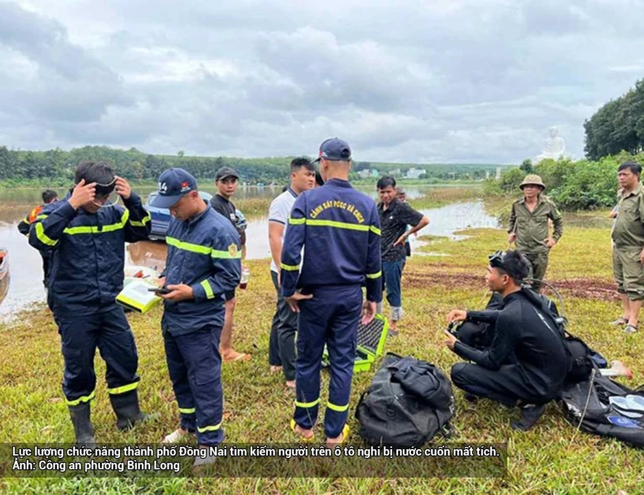 Tìm thấy thi thể người phụ nữ bị nước cuốn cùng ô tô ở Đồng Nai Tìm thấy thi thể người phụ nữ bị nước cuốn cùng ô tô ở Đồng Nai