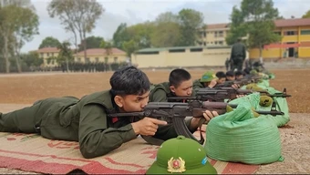 Tổ chức bắn đạn thật cho công dân thực hiện nghĩa vụ Công an nhân dân tại Tây Nguyên