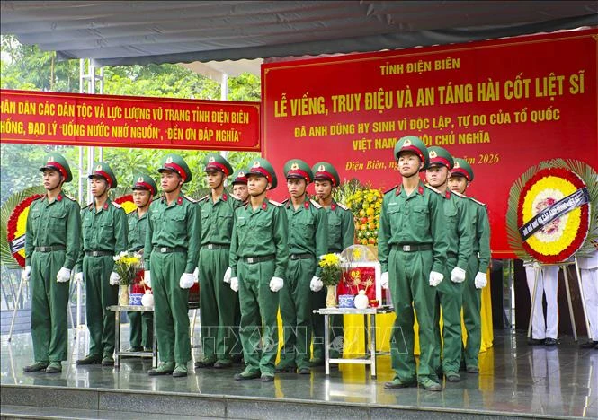 Tổ chức truy điệu, an táng hai hài cốt liệt sĩ Tổ chức truy điệu, an táng hai hài cốt liệt sĩ