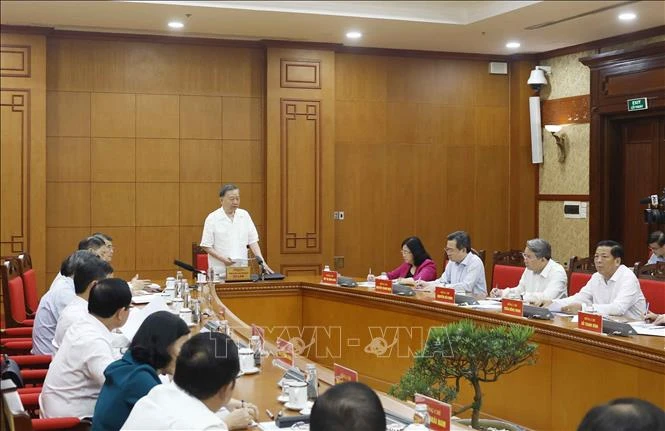Tổng Bí thư, Chủ tịch nước Tô Lâm chủ trì buổi làm việc về triển khai thực hiện Chỉ thị số 34 - CT/TW Tổng Bí thư, Chủ tịch nước Tô Lâm chủ trì buổi làm việc về triển khai thực hiện Chỉ thị số 34 - CT/TW