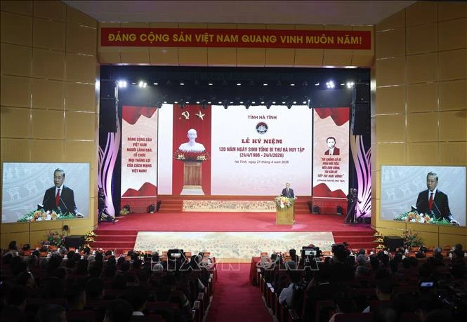 Tổng Bí thư, Chủ tịch nước Tô Lâm dự Lễ kỷ niệm 120 năm Ngày sinh Tổng Bí thư Hà Huy Tập Tổng Bí thư, Chủ tịch nước Tô Lâm dự Lễ kỷ niệm 120 năm Ngày sinh Tổng Bí thư Hà Huy Tập