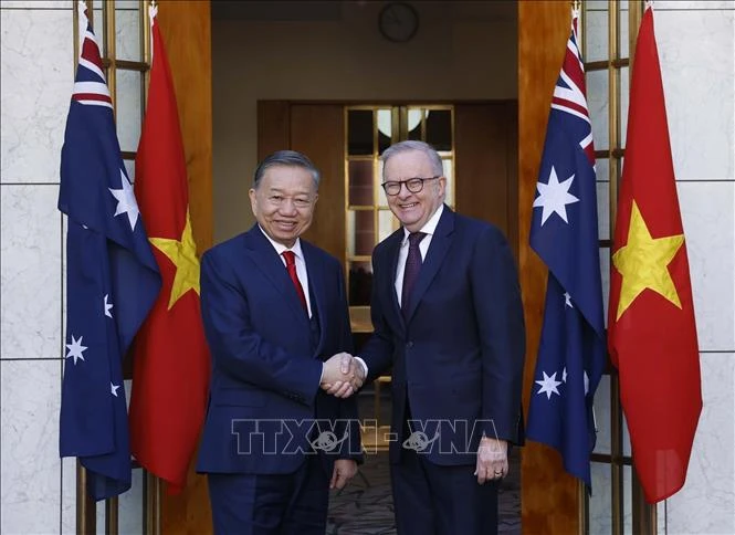 Tổng Bí thư, Chủ tịch nước Tô Lâm gặp hẹp Thủ tướng Australia Tổng Bí thư, Chủ tịch nước Tô Lâm gặp hẹp Thủ tướng Australia
