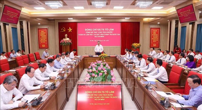Tổng Bí thư, Chủ tịch nước Tô Lâm: Học viện Chính trị quốc gia Hồ Chí Minh phải là hình mẫu về xây dựng Đảng, kỷ luật, liêm chính học thuật