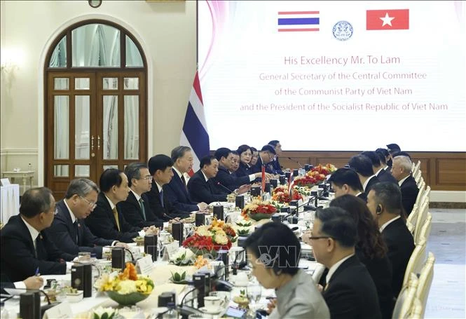 Tổng Bí thư, Chủ tịch nước Tô Lâm hội đàm với Thủ tướng Thái Lan Anutin Charnvirakul Tổng Bí thư, Chủ tịch nước Tô Lâm hội đàm với Thủ tướng Thái Lan Anutin Charnvirakul