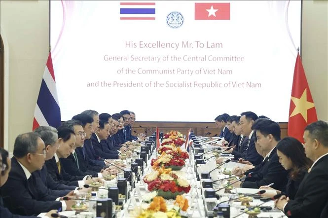 Tổng Bí thư, Chủ tịch nước Tô Lâm hội đàm với Thủ tướng Thái Lan Anutin Charnvirakul Tổng Bí thư, Chủ tịch nước Tô Lâm hội đàm với Thủ tướng Thái Lan Anutin Charnvirakul