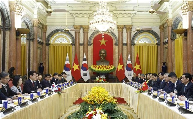 Tổng Bí thư, Chủ tịch nước Tô Lâm hội đàm với Tổng thống Hàn Quốc Lee Jae Myung 