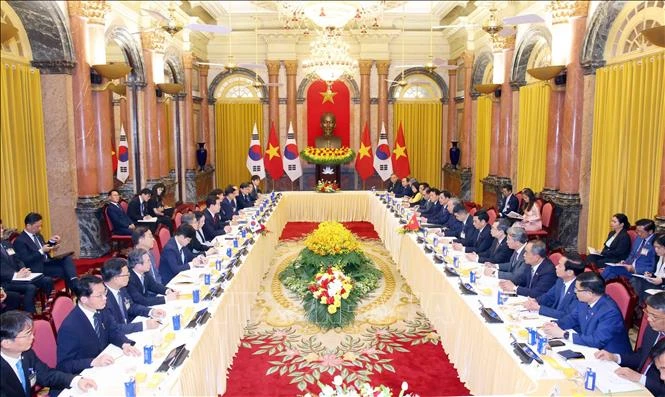 Tổng Bí thư, Chủ tịch nước Tô Lâm hội đàm với Tổng thống Hàn Quốc Lee Jae Myung Tổng Bí thư, Chủ tịch nước Tô Lâm hội đàm với Tổng thống Hàn Quốc Lee Jae Myung