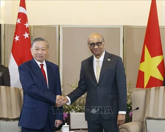 Tổng Bí thư, Chủ tịch nước Tô Lâm hội đàm với Tổng thống Singapore Tharman Shanmugaratnam
