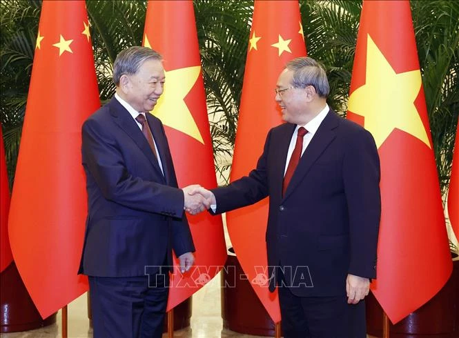 Tổng Bí thư, Chủ tịch nước Tô Lâm hội kiến Thủ tướng Trung Quốc Lý Cường