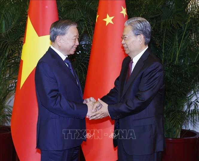 Tổng Bí thư, Chủ tịch nước Tô Lâm hội kiến Ủy viên trưởng Nhân đại toàn quốc Trung Quốc Tổng Bí thư, Chủ tịch nước Tô Lâm hội kiến Ủy viên trưởng Nhân đại toàn quốc Trung Quốc
