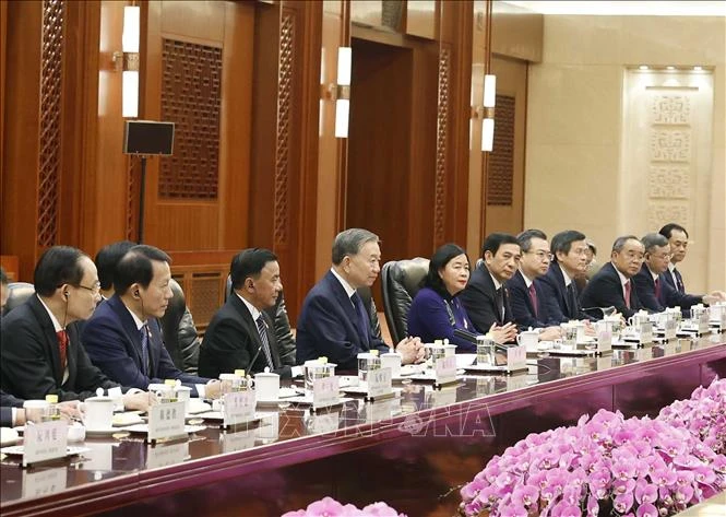 Tổng Bí thư, Chủ tịch nước Tô Lâm hội kiến Ủy viên trưởng Nhân đại toàn quốc Trung Quốc Tổng Bí thư, Chủ tịch nước Tô Lâm hội kiến Ủy viên trưởng Nhân đại toàn quốc Trung Quốc