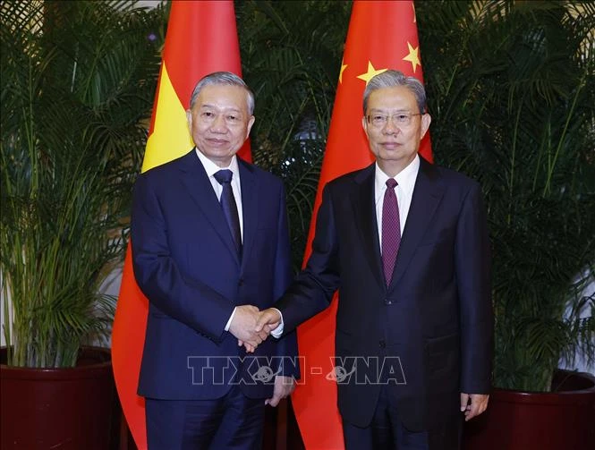 Tổng Bí thư, Chủ tịch nước Tô Lâm hội kiến Ủy viên trưởng Nhân đại toàn quốc Trung Quốc Tổng Bí thư, Chủ tịch nước Tô Lâm hội kiến Ủy viên trưởng Nhân đại toàn quốc Trung Quốc