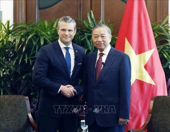 Tổng Bí thư, Chủ tịch nước Tô Lâm tiếp Bộ trưởng Chiến tranh Hoa Kỳ