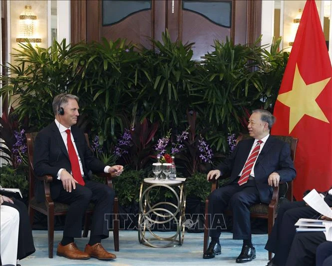 Tổng Bí thư, Chủ tịch nước Tô Lâm tiếp Phó Thủ tướng, Bộ trưởng Quốc phòng Australia Tổng Bí thư, Chủ tịch nước Tô Lâm tiếp Phó Thủ tướng, Bộ trưởng Quốc phòng Australia