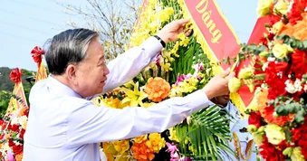 Tổng Bí thư, Chủ tịch nước Tô Lâm tưởng niệm Tổng Bí thư Hà Huy Tập tại Hà Tĩnh