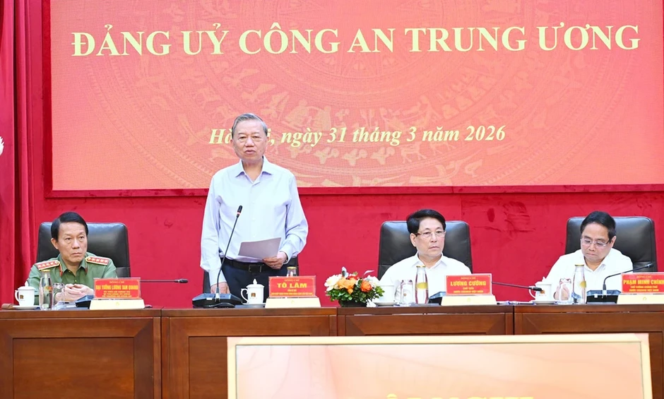 Tổng Bí thư Tô Lâm chỉ đạo Hội nghị Đảng ủy Công an Trung ương Quý I-2026