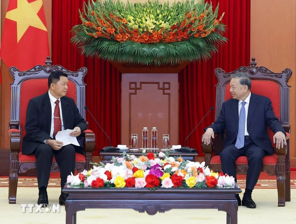 Tổng Bí thư Tô Lâm tiếp Đoàn đại biểu cấp cao Bộ Công an Lào Tổng Bí thư Tô Lâm tiếp Đoàn đại biểu cấp cao Bộ Công an Lào