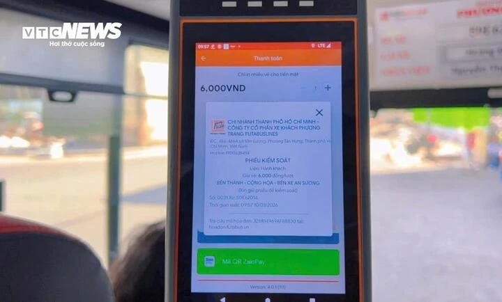 TP.HCM thí điểm không in vé giấy trên 16 tuyến xe buýt TP.HCM thí điểm không in vé giấy trên 16 tuyến xe buýt