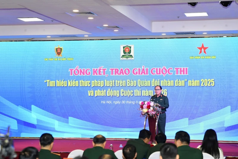 Trao giải cuộc thi “Tìm hiểu kiến thức pháp luật trên Báo Quân đội nhân dân” năm 2025 Trao giải cuộc thi “Tìm hiểu kiến thức pháp luật trên Báo Quân đội nhân dân” năm 2025