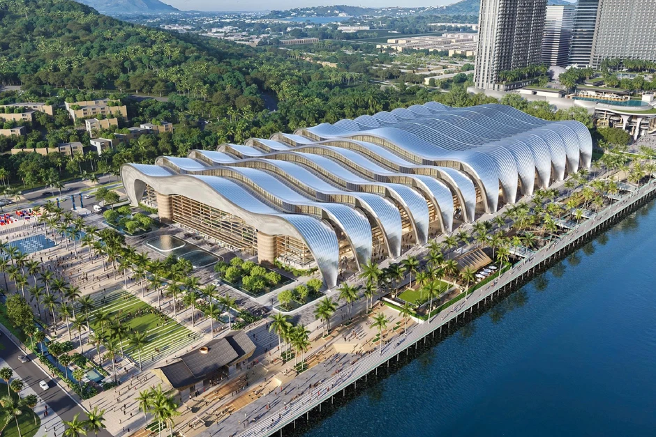 Trung tâm hội nghị APEC hoàn thiện phần khung thép chính Trung tâm hội nghị APEC hoàn thiện phần khung thép chính