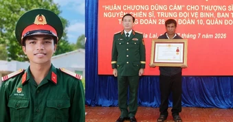 Truy tặng Huân chương Dũng cảm chiến sĩ quên mình cứu 2 người dân
