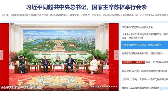 Truyền thông Trung Quốc đưa tin đậm nét về các hoạt động của Tổng Bí thư, Chủ tịch nước Tô Lâm với các nhà lãnh đạo Trung Quốc