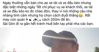 UBND TP Huế yêu cầu làm rõ clip quán bún bò đuổi tài xế xe tải