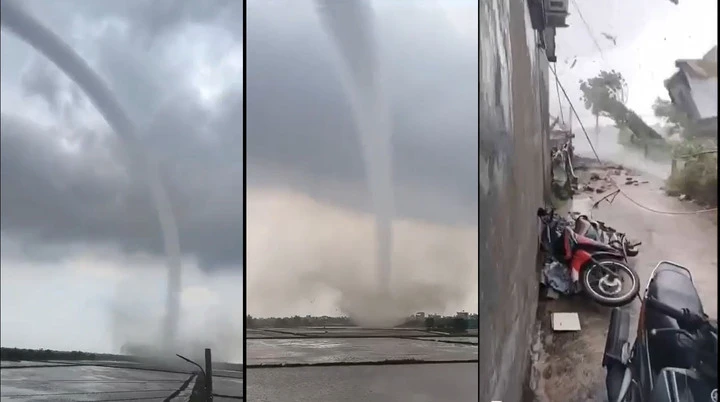 Video: Khoảnh khắc vòi rồng quét qua cánh đồng Hưng Yên, cuốn bay nhiều mái tôn Video: Khoảnh khắc vòi rồng quét qua cánh đồng Hưng Yên, cuốn bay nhiều mái tôn