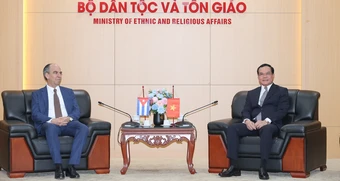 Việt Nam - Cuba tăng cường hợp tác lĩnh vực dân tộc và tôn giáo