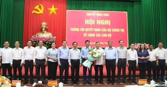 Vĩnh Long công bố quyết định về công tác cán bộ của Bộ Chính trị năm 2026