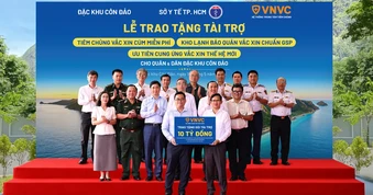 VNVC tài trợ kho lạnh GSP, tiêm miễn phí vắc xin cúm 3 năm cho Côn Đảo