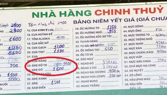 Vụ hóa đơn bữa ăn 18 triệu đồng: Ghẹ đỏ là hải sản gì mà giá tới 1,7 triệu/kg ở Sầm Sơn? Vụ hóa đơn bữa ăn 18 triệu đồng: Ghẹ đỏ là hải sản gì mà giá tới 1,7 triệu/kg ở Sầm Sơn?