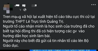 Xác minh tiêu cực tại điểm thi Quảng Trị trong Kỳ thi tốt nghiệp THPT 2026