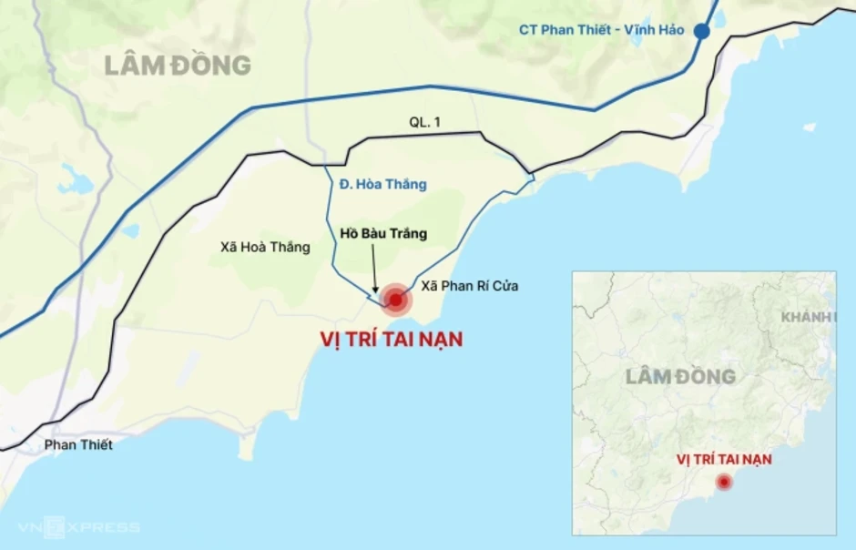 Xe khách lao xuống vực ở Lâm Đồng, 4 người chết Xe khách lao xuống vực ở Lâm Đồng, 4 người chết
