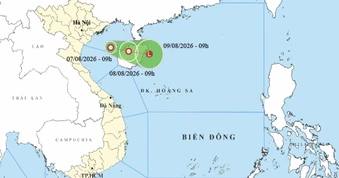 Xuất hiện áp thấp nhiệt đới trên Vịnh Bắc Bộ