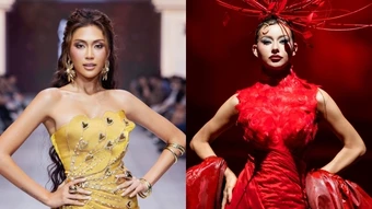 2 hoa hậu quốc tế đắt show ở Tuần thời trang Việt Nam