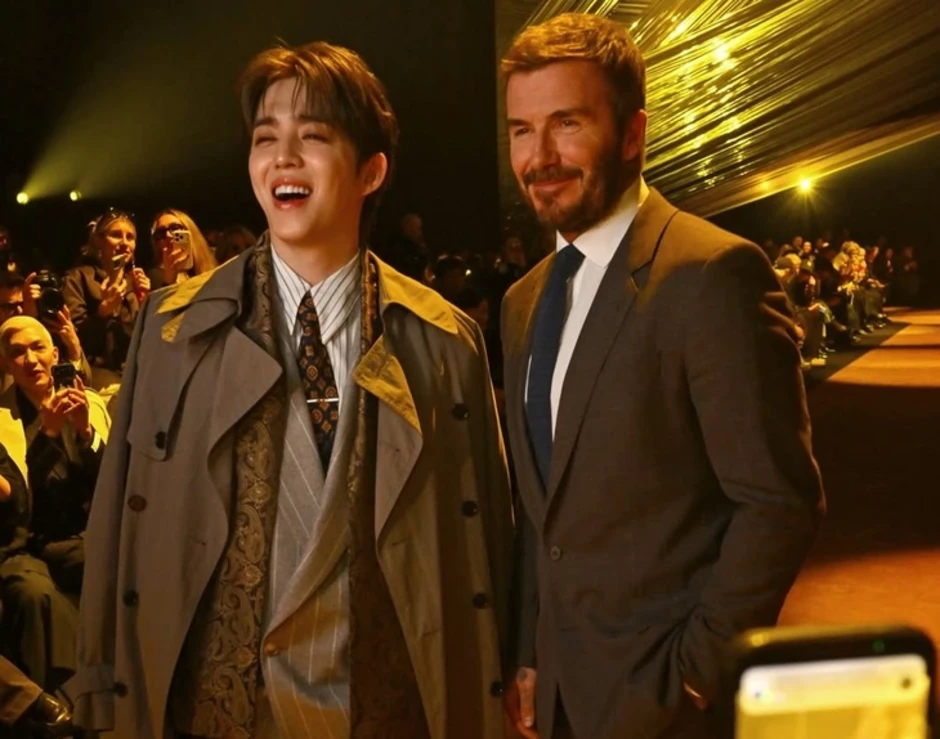 Isaac hội ngộ David Beckham tại Tuần lễ thời trang Milan Isaac hội ngộ David Beckham tại Tuần lễ thời trang Milan