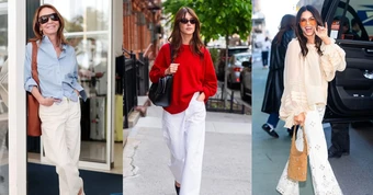 Quần jeans trắng đang hot trở lại, đâu là cách phối đồ sành điệu như fashionista?