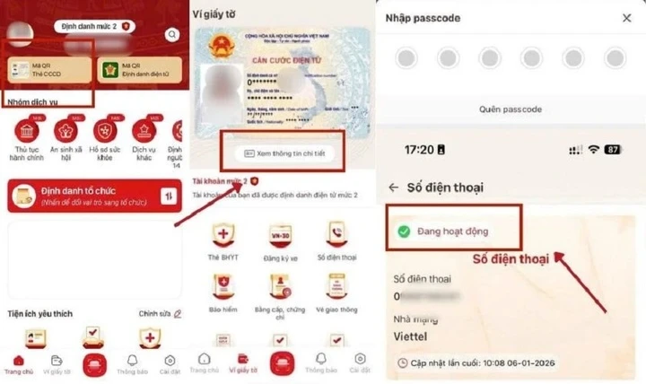 Cách kiểm tra số điện thoại đã được tích hợp trên VNeID Cách kiểm tra số điện thoại đã được tích hợp trên VNeID