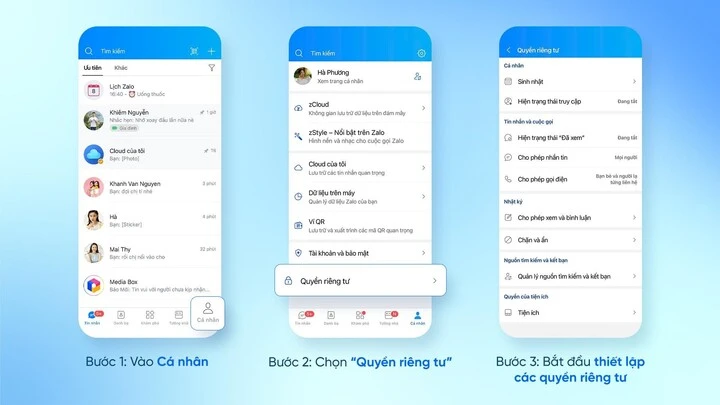 Hướng dẫn thiết lập quyền riêng tư, chống quay chụp ảnh đại diện trên Zalo Hướng dẫn thiết lập quyền riêng tư, chống quay chụp ảnh đại diện trên Zalo