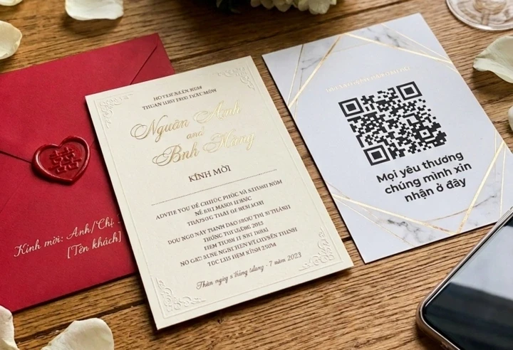 Có vô duyên khi để mã QR chuyển khoản trong thiệp cưới? Có vô duyên khi để mã QR chuyển khoản trong thiệp cưới?