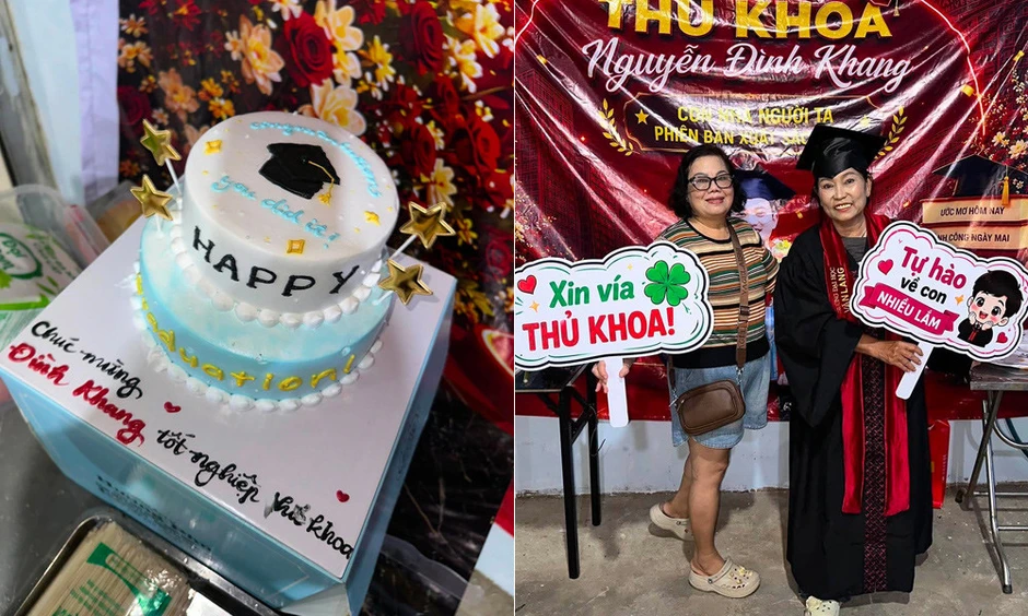 Con trai tốt nghiệp thủ khoa, mẹ ở Lâm Đồng mở tiệc buffet, mời 100 khách Con trai tốt nghiệp thủ khoa, mẹ ở Lâm Đồng mở tiệc buffet, mời 100 khách