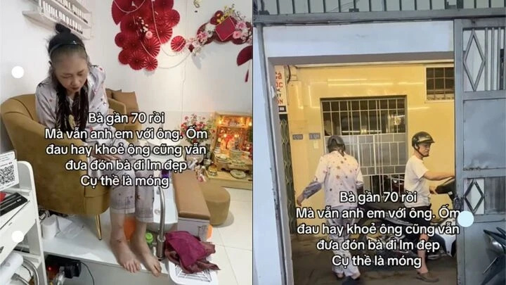 Cụ bà 70 tuổi luôn được chồng đưa đi làm đẹp, dân mạng trẻ xuýt xoa ghen tị Cụ bà 70 tuổi luôn được chồng đưa đi làm đẹp, dân mạng trẻ xuýt xoa ghen tị