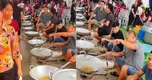 Đám cưới 100 mâm ở Phú Thọ, 70 người giúp nấu nướng, nam giới lắc chảo to tay