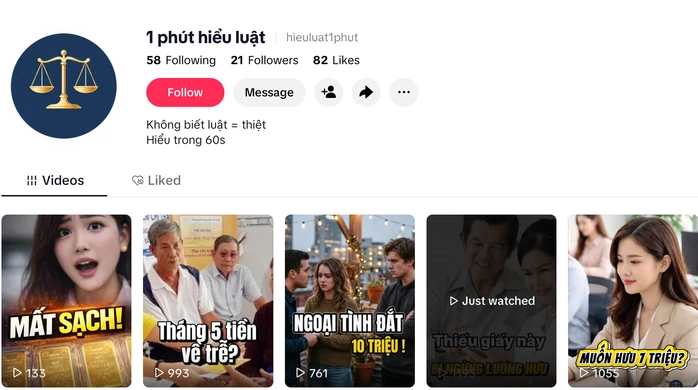 1 phút hiểu luật: Kênh TikTok "gối đầu giường" cho người lao động